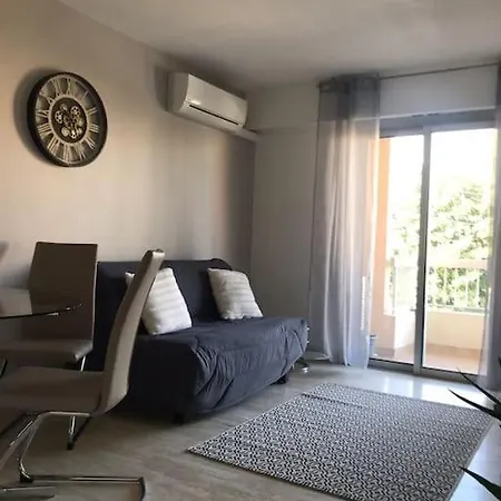 Location Saisonniere 2 P Antibes-piscine-climatisation-terrasse Au Calme דירה אנטיב