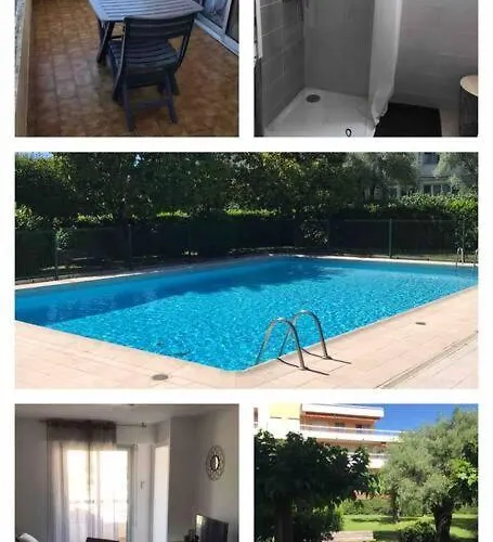 Location Saisonniere 2 P Antibes-piscine-climatisation-terrasse Au Calme Apartment
